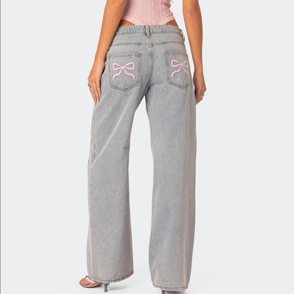 EUC - Edikted - Relaxed Ribbon Jeans - XS